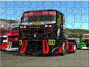 Флеш игра онлайн Гоночный пазл / Racing Truck Puzzle 