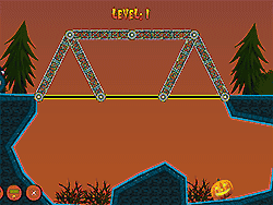 Флеш игра онлайн Железнодорожный Мост. Хэллоуин