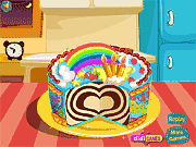 Флеш игра онлайн Радужный Торт / Rainbow Cake