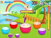 Флеш игра онлайн Разноцветные пироженые / Rainbow Cupcakes