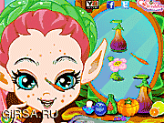 Флеш игра онлайн Радуга Фея Макияж Лица / Rainbow Fairy Facial Makeover