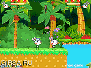Флеш игра онлайн Солнечный Кролик / Rainbow Rabbit
