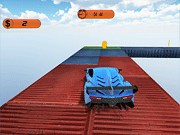 Флеш игра онлайн Пандус автомобиль трюки гонки невозможно треков, 3D