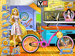 Флеш игра онлайн Магазин велосипедов Рапунцель / Rapunzel Bycicle Shop
