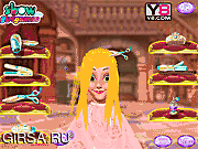 Флеш игра онлайн Модная прическа для принцессы Рапунцель / Rapunzel Princess Fantasy Hairstyle