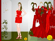 Флеш игра онлайн Одеваются Красный Мода / Red Fashion Dressup