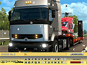 Флеш игра онлайн Рено Грузовые Автомобили Скрытые Буквы / Renault Trucks Hidden Letters