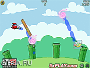 Флеш игра онлайн Спасение Flappy Птица