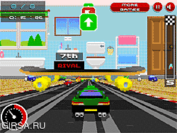 Флеш игра онлайн Ретро гонщики 3Д
