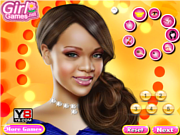 Флеш игра онлайн Рианна Реальный Макияж / Rihanna Real Makeover 