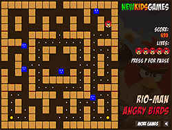 Флеш игра онлайн Рио Мен- злые птички / Rio-Man: Angry Birds