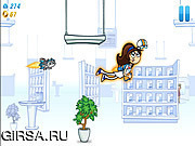 Флеш игра онлайн Rocket Cat Adventures