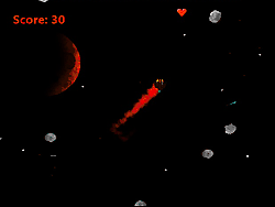 Флеш игра онлайн Ярость астероидов