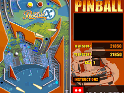 Флеш игра онлайн Пинбол Ролинса / Rollin'X Pinball