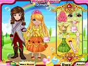 Флеш игра онлайн Романтика Принцесса Одеваются / Romance Princess Dressup