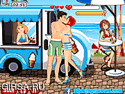 Флеш игра онлайн Romantic Beach Kiss
