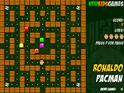 Флеш игра онлайн Рональдо пекмен / Ronaldo Pacman