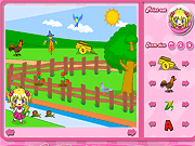 Флеш игра онлайн Розовый Творчество: Оформление Фермы / Rosy Creativity: Farm Decoration