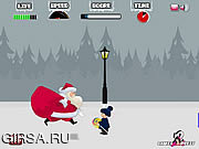 Флеш игра онлайн Беги Беги Санта / Run Run Santa