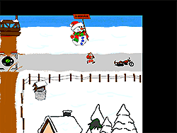 Флеш игра онлайн Беги, Санта, Беги! / Run Santa, Run!