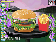 Флеш игра онлайн Бюргер из курицы / Salsa Chicken Burger Decoration