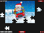 Флеш игра онлайн Санта-Автомобиль Головоломка / Santa Car Puzzle