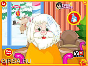 Флеш игра онлайн Прическа для Санта Клауса / Santa claus hair salon