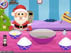 Флеш игра онлайн Санта готовит со льдом