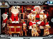 Флеш игра онлайн Веселый Санта. Скрытые предметы