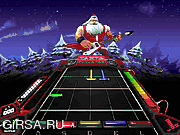 Флеш игра онлайн Гитара - Металл-Санта возвращается / Santa Rockstar: Metal Xmas 4