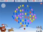 Флеш игра онлайн Разрывной воздушный шар Санта-Клауса / Santa's Balloon Burster