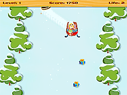 Флеш игра онлайн Санта Снежная гонка / Santa Snow Rider
