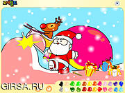 Флеш игра онлайн Картина Санта-Клаус