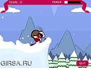 Флеш игра онлайн Скачка лыжи Санта