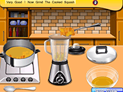 Флеш игра онлайн Класс кулинарии Сары: суп из Мускатной тыквы