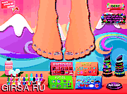 Флеш игра онлайн Радужный маникюр для Сары / Sarah's Rainbow Nail Art
