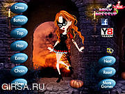 Флеш игра онлайн Страшно Хеллоуин костюм одеваются