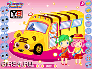 Флеш игра онлайн Украшаем школьный автобус / School Bus Design 