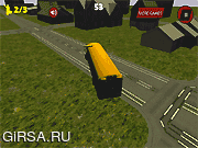 Флеш игра онлайн Водитель школьного автобуса 3D