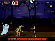 Флеш игра онлайн Скуби Ду на кладбище / Scooby Doo Ghost Kiss