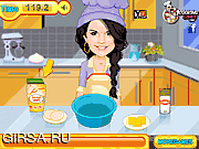 Флеш игра онлайн Селена Гомес Приготовления Печенья / Selena Gomez Cooking Cookies 