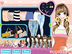 Флеш игра онлайн Shopping Girl Dressup
