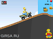 Флеш игра онлайн Симпсоны и охота на гамбургеры / Simpsons Starving Rush