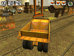 Флеш игра онлайн Парковка грузовика с опасным грузом / Skill 3D Parking: Radioactive Rumble Webgl