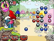 Флеш игра онлайн Smurf шары Приключения