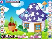 Флеш игра онлайн Смурфик украшает дом / Smurf House Decoration 