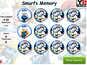 Флеш игра онлайн Смурфики Память / Smurfs Memory