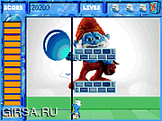 Флеш игра онлайн Опасные шары / Smurfs Pang