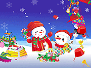 Флеш игра онлайн Праздник Снежный Человек / Snow Man Celebration
