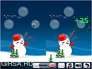Флеш игра онлайн Snowballs 5 Differences